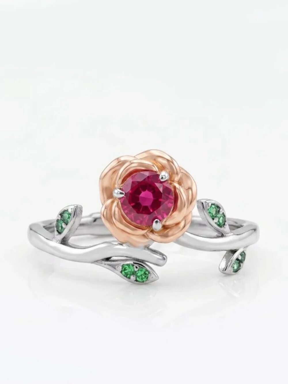 Official Disney Princess Belle Enchanted Rose Adjustable Ring, Charmed Aroma